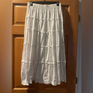 Soft white maxi skirt